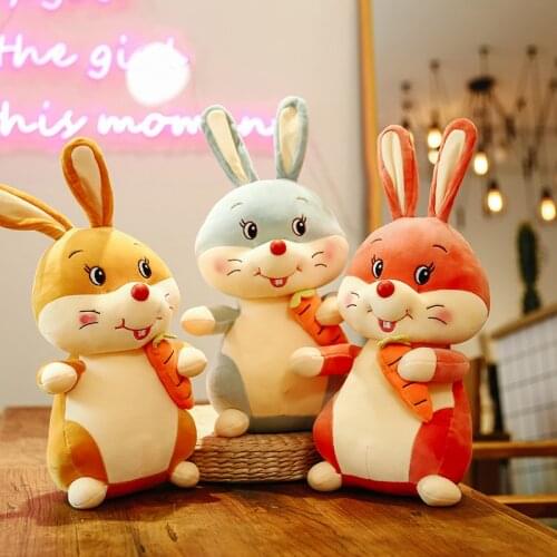 Cute new Funny soft Carrot Bunny Pillow Little Rabbit Doll sleeping doll good quality Bed decoration christmase birthday gift