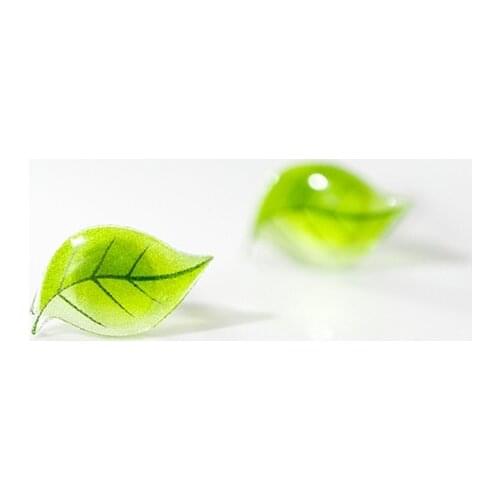 Fashion Simple Green Leaf Stud Earrings Elegant Girl Stud Earrings Declaration Birthday Party Jewelry Christmas Anniversary Gift