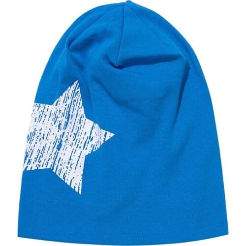 New Autumn Winter Star Print Baby Kids Cotton Hip Hop Hat Boys Girls Casual Hat Scarf Crochet Children Beanie Hat Warm Baby Cap