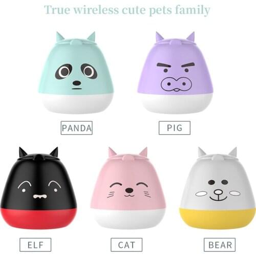 New 5.0 TWS Cute Cartoon Wireless Bluetooth Earphones Hi-Fi 3D Stereo Sound Noise Reduction Sports Headset For Android IOS