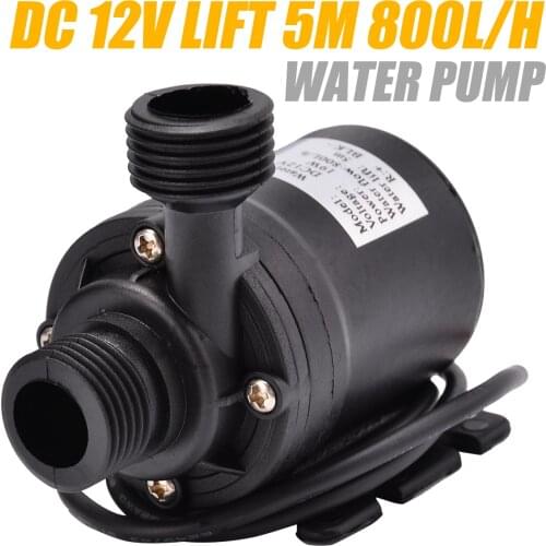 Portable Ultra Quiet Mini Submersible Water Pump Home Garden Brushless Motor Waterproof Water Pumps 5M 800L/H DC12V