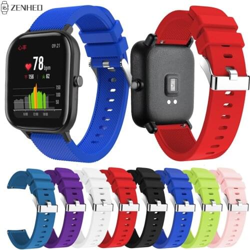 20mm Watchband For Huami Amazfit GTS Silicone Strap for Huami Amazfit Bip BIT Lite Youth Wristband For Samsung Gear S2 Sport