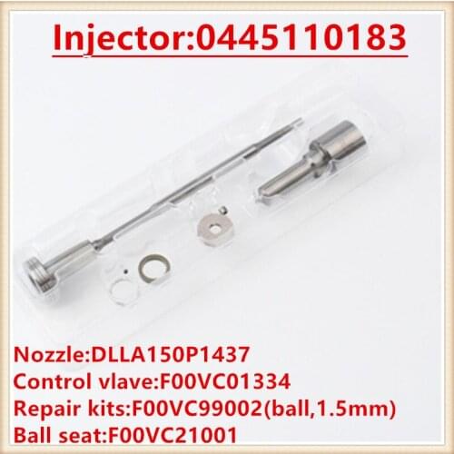 Diesel injector overhaul kits DLLA150P1437 F00VC01334 nozzle repair kits 0 433 171 889 for injector 0445110183 0986435102