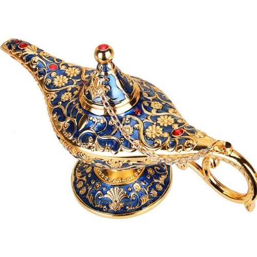 Aladdin magic lamp craft furnishings Luxury retro wishing lamp home decorations Wishing Lamp zinc alloy material
