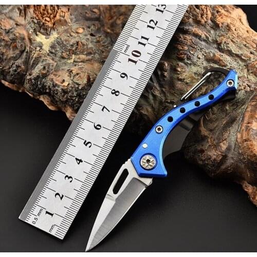 Stainless Steel Outdoor Folding Self-defense Tool Knife Sharp-edged Tactical Camping Knife Comfortable Handle Press The Buckle