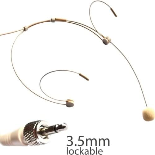 Standard Bolymic Headset Microphone mic For Sennheiser EW100, EW300, EW500 Omnidirectional Beige