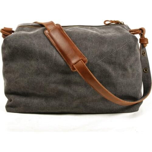 VIP LINK Waxed Canvas Shoulder Bag Simple Style Women Message Bag Summer Men Cross body Bag Customized LOGO Dropshipping