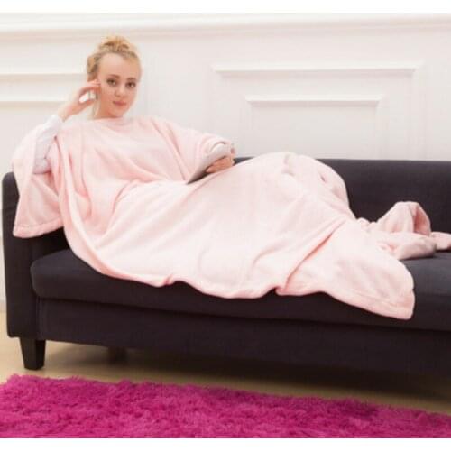 Super Soft Fleece Blanket with Pocket, Super Cozy Microplush Wearable Throw for Women Girls Adult Comfy Throw Robe
