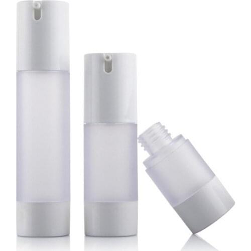 10pcs/lot 15ml 30ml 50ml Airless Pump Vacuum Scrub Bottle Toiletries Container Plastic Dispenser Travel Cosmetic Bottle