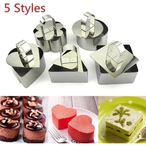 High Quality DIY Kitchen Tool Fondant Stainless Steel Cake Cutter Bakeware Mousse Mold