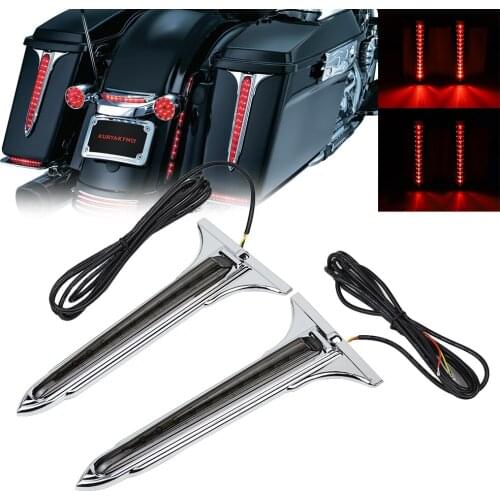 Saddlebag Tail Light Motorcycle Rear LED Brake Lamp Modified Side Box Sword Lamp for Touring Electra Glide Road King