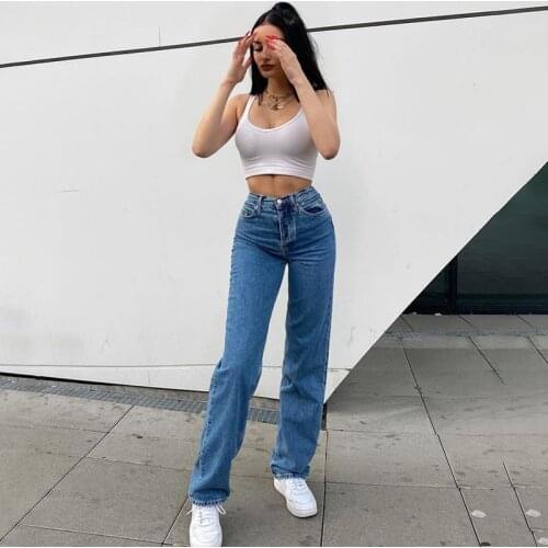 Hip Butterfly Print y2k Harajuku Fashion Jeans Women Streetwear Casual Baggy Straight High Waist Mom Denim Oversize 90s