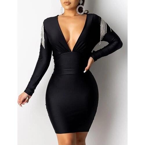 Sexy personality noble and elegant fashion stitching metal jewelry tight-fitting ladies dress