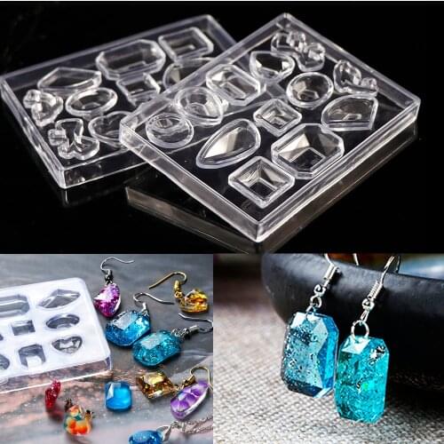 1PCDIY Jewelry Tool Geometric Jewelry Mold Pendant Earring Silicone Resin Craft Making Tool Handmade Decoration Epoxy Resin Mold