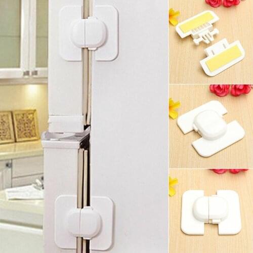 New Arrival Plastic Kids Child Baby Safety Door Lock Proof Cupboard Fridge Cabinet Prevent Clamping