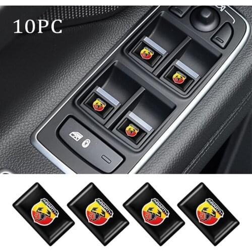 Epoxy 3D Car Stickers Badge Emblem Decals Auto Interior Accessories For fiat punto abarth 500 ducato palio bravo doblo decor