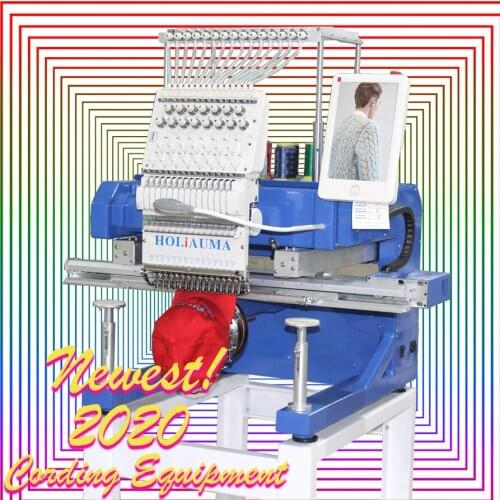2020 HOLiAUMA T-shirt Single Head Computerized Embroidery Machine 12 Needles happy japan T ajima BIG size best price for sale