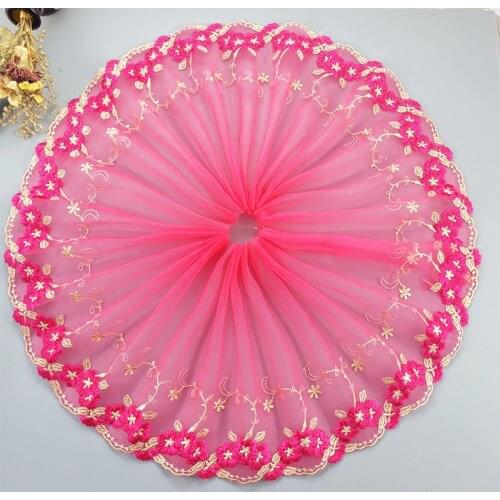 30Yards Embroidery Applique Lace Trim DIY Sewing Craft Costume Decor Pink Red Blue Purple Doll Dress