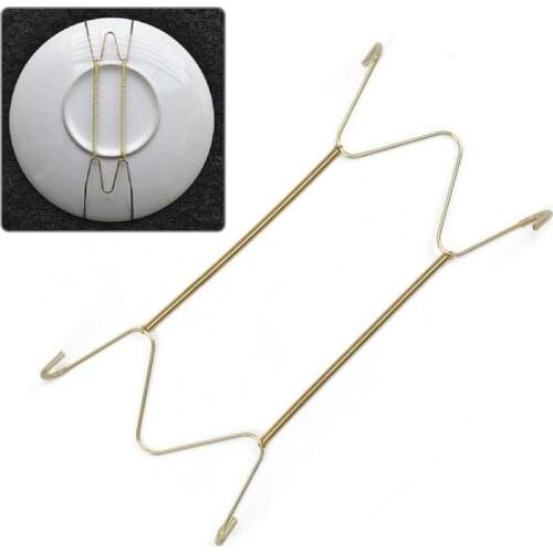 4 Sizes Wall Display Plate Dish Hangers Holder W type invisible spring hanging hook plates Home decorating porch Decor #137