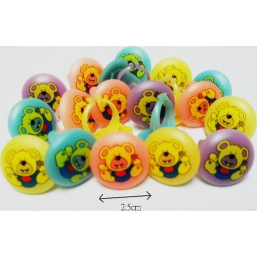 50X wholesale Glow In The Dark bear Rings Vintage Favour Pinata Birthday Party Favors Gift Novelty Birthday Cake Decoration