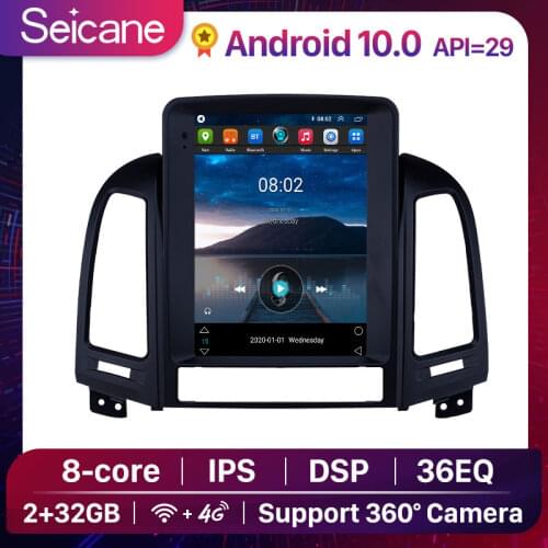 For 2005-2012 Hyundai Santafe Car Radio Multimedia Video Player Navigation GPS 2GB RAM 32GB ROM 8-Core Android 10.0 DSP IPS