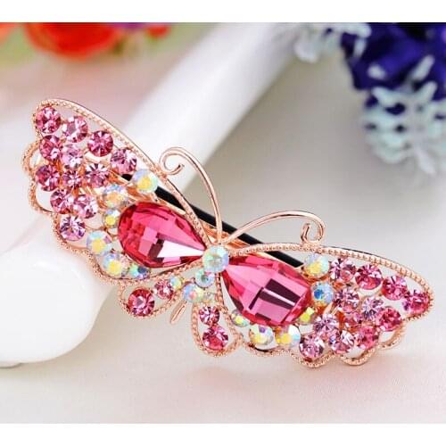 Bows With Hair Clips For Girls Kids Boutique Layers Bling Rhinestone Center Bows Hairpins Hair Accessories Rhinestone Pearl Hair