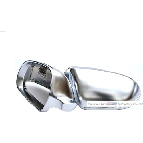 Landsounds Chrome Rear View Mirror Cover ABS Side Mirror Covers Case for Skoda Octavia RS Superb Combi