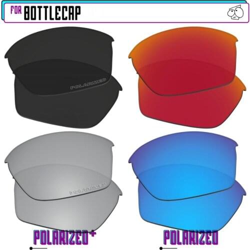 EZReplace Polarized Replacement Lenses for - Oakley Bottlecap Sunglasses - BkSrP Plus-RedBlueP