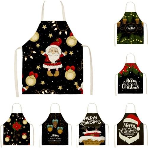 Christmas Linen Apron Kitchen Antifouling Sleeveless Coverall Party Decoration Apron Aprons for Women Apron for Men Alpaca Apron