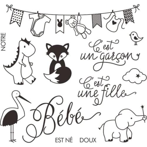 French Clear Stamp Or stamp for DIY Scrapbooking/Card Making/Kids Fun Decoration Supplies A418