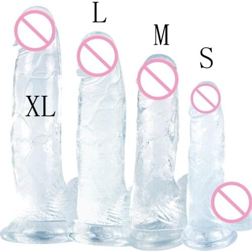 Giant Long Jelly Dildo Penis Realistico Adult Hieha Sex Toy Women Gay Rubber Dick Unisex Gode Dildo with Suction Cup Phallus