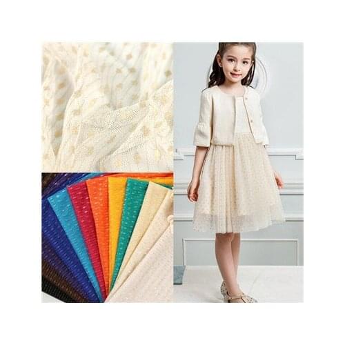 Striped lace fabric and gold thread childrens dress skirt h and meteor straight point fabric