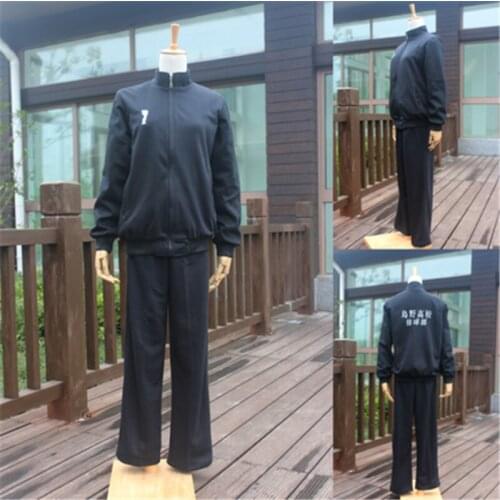 Haikyuu Karasuno High School Volleyball Club Uniform Costume Adult Sports Football Uniform Suit L320