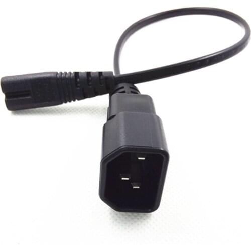 IEC 320 C14 Male Plug to IEC C7 Female short AC Power cable cord IEC320 20CM For LED display ,Printer ,Rice cooker computer