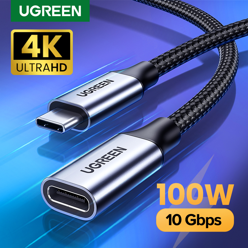 UGREEN USB C Extension Cable Male to Female Type C Extender Cord Thunderbolt 3 for Nintendo Switch MacBook Pro Google Pixel 3 2