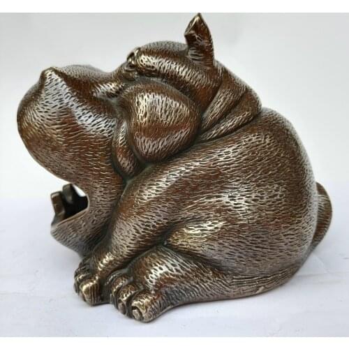 Collection Chinese Handmade Old Bronze Hippopotamus Statue,High Quality Home Art Decoration Crafts Sculpture