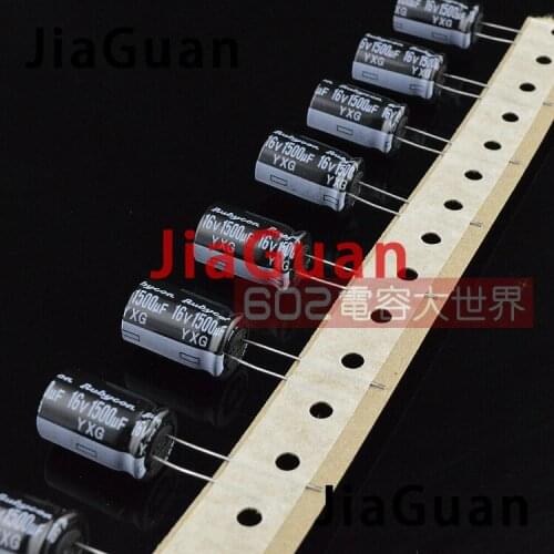 20PCS RUBYCON yxg 1500uf 16v 12.5x20MM electrolytic capacitor YXG 16v1500uf high frequency low resistance long life 1500uF/16V