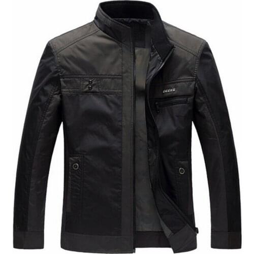 Zoulv 2021 Spring Autumn New Mens Jacket Thin Business Men Coat 4XL Zipper Black male Casual style Stand Collar Men Jackets