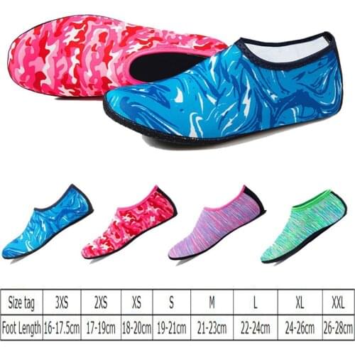 Summer Men Women Swimming Water Shoes For Beach Camping Shoes Flippers Camouflage Neoprene Socks Non-slip Aqua Shoes Yoga