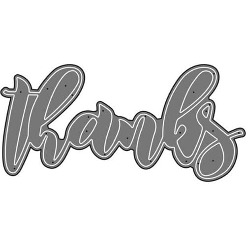 Word Metal Cutting Dies Scrapbooking Die Cut for DIY Paper Card Making Craft Template Dies THANKS