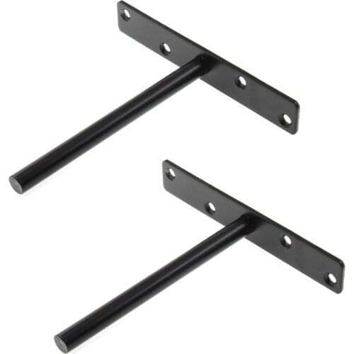 Wall Mount Floating Shelf Brackets,Industrial Steel Metal Shelving Shelf Supports Hidden Bracket Rustic Farmhouse Hardware Brace