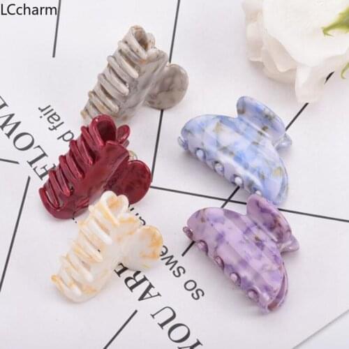 New Women Lady Acrylic Simple Hair Claw Clips Barrette Crab Clamp Girls Hair Accessories Headdress