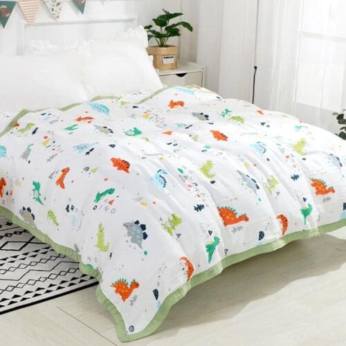 150*220cm cotton gauze Four-layer quilt baby summer Bedspread children air conditioning blanket adult nap blanket Towel Blankets