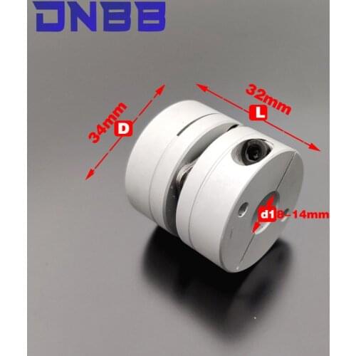Aluminum alloy D34L32 single diaphragm coupling elastic joint D34mm L32mm ball screw step servo motor encoder computer FA parts