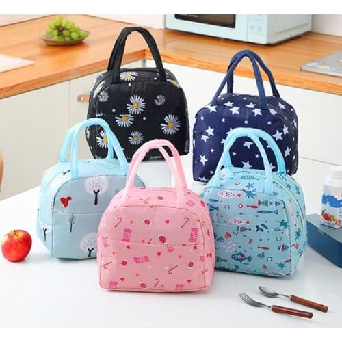 Portable Oxford Cloth Lunch Bento Bag Waterproof Thermal Insulated Men Women Kids Travel Picnic Food Storage Container Handbag