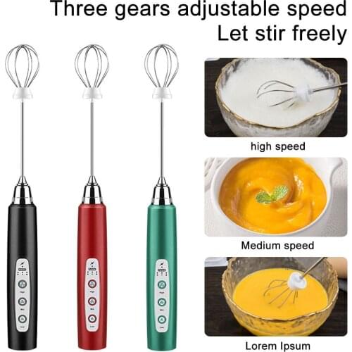 Portable Rechargeable Electric Milk Frother Foam Maker Handheld Foamer High Speeds Drink Mixer Coffee Frothing Wand
