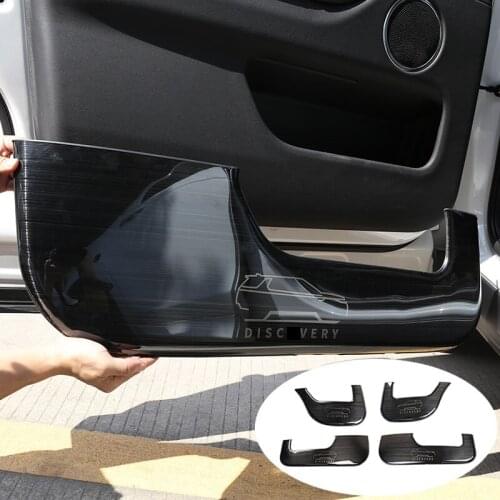 Car Interior Door Anti-Dirty Pad For Land Rover Discovery Sport 2020 Stainless Steel Door Anti Kick Cover Car Accessories 4 Pcs