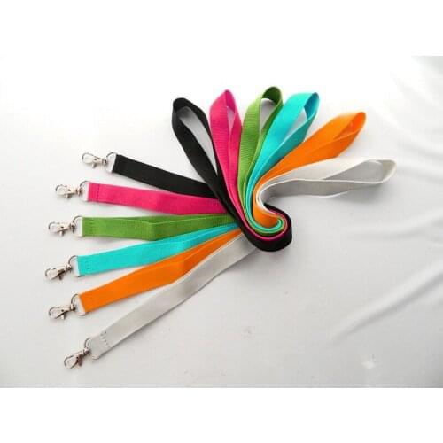 50pcs/lot Neck Strap Lanyards for keys ID Card Gym Mobile Phone Straps USB badge holder DIY Hang Rope Lanyard wholesale