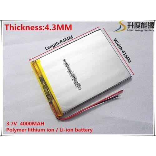 [SD] 3.7V,4000mAH,[436184] NTC;PLIB;polymer lithium ion / Li-ion battery for tablet pc;POWER BANK;CELL PHONE