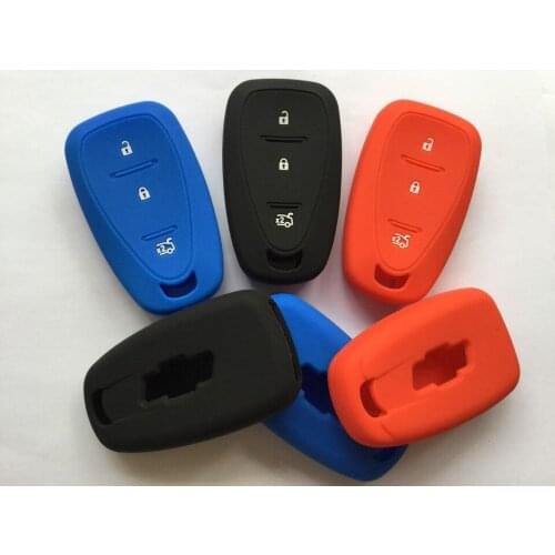 Silicone Cover Remote Case Shell For Chevrolet 2016-2017 Camaro Malibu Volt Cruze Protecting Cover 3 Button Smart Remote Key